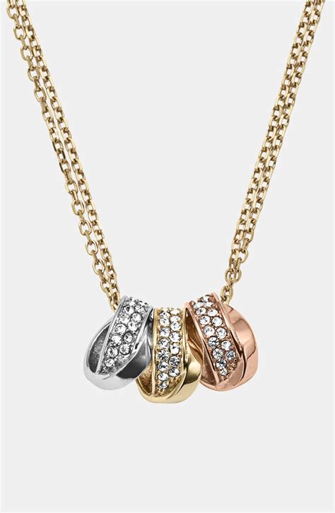 michael kors 3 ring necklace|Michael Kors necklace sale.